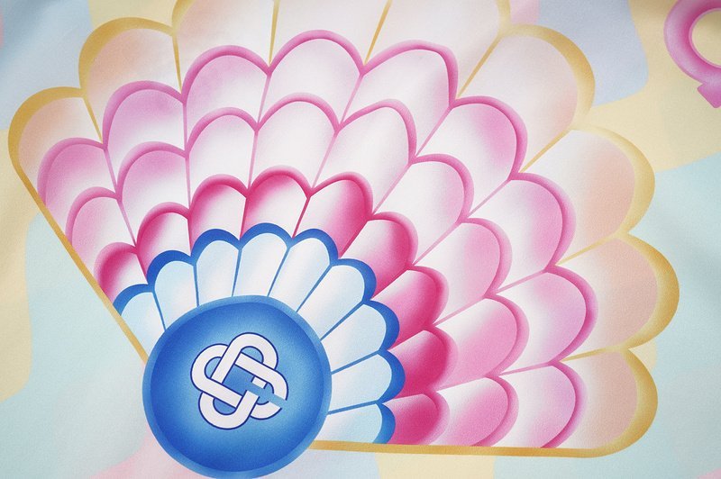 Рубашка Casablanca Peacock Tail Print Back "White" фото № 7