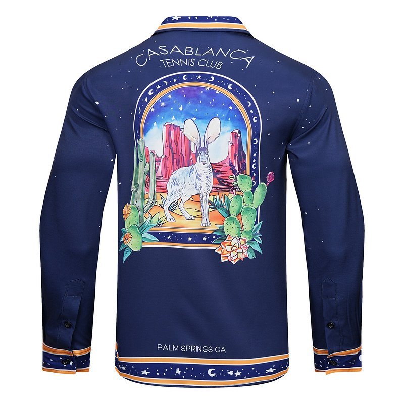 Рубашка Casablanca Hare In The Desert "Blue" фото № 2