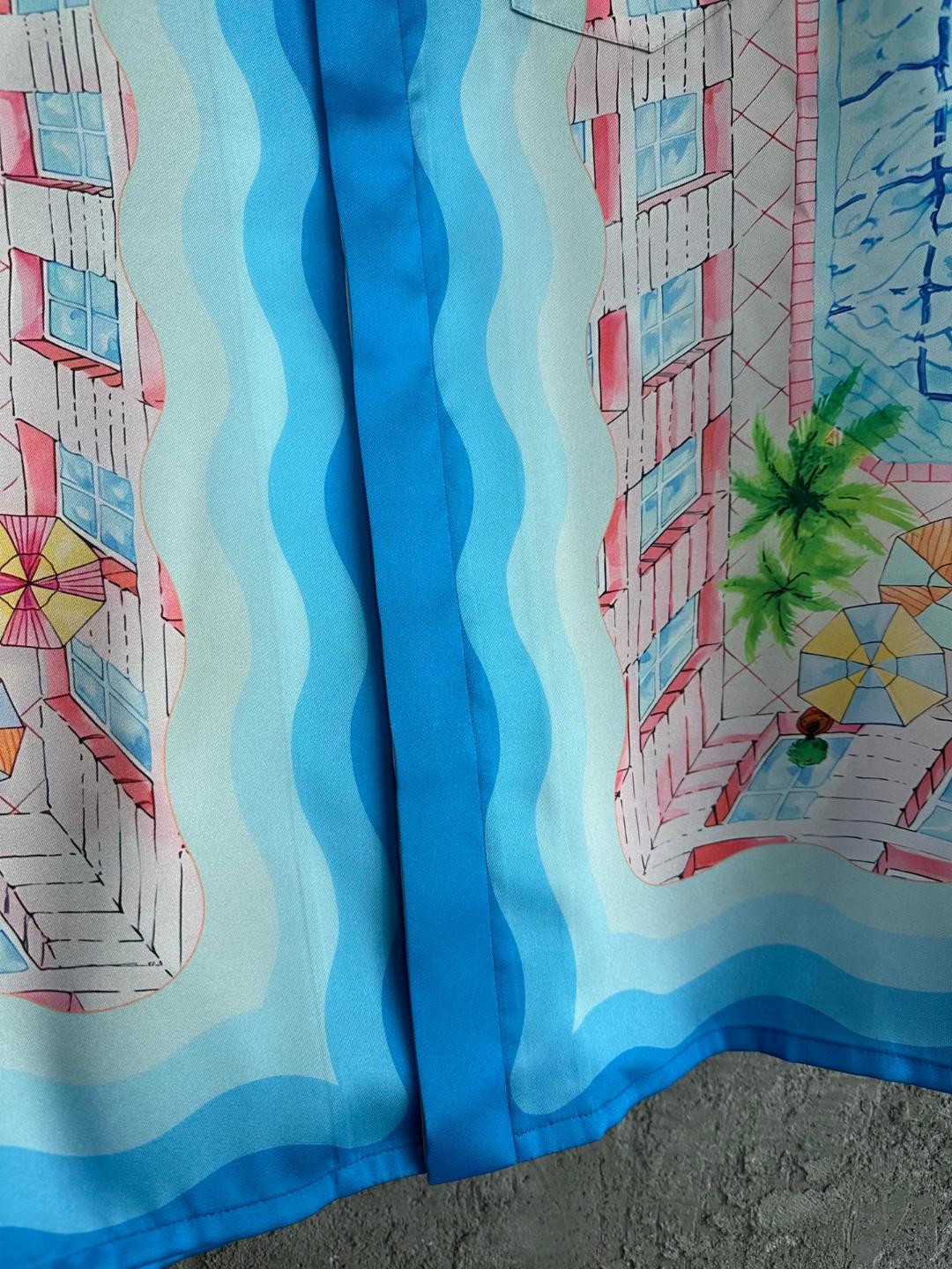 Рубашка Casablanca Beach "Blue" фото № 3