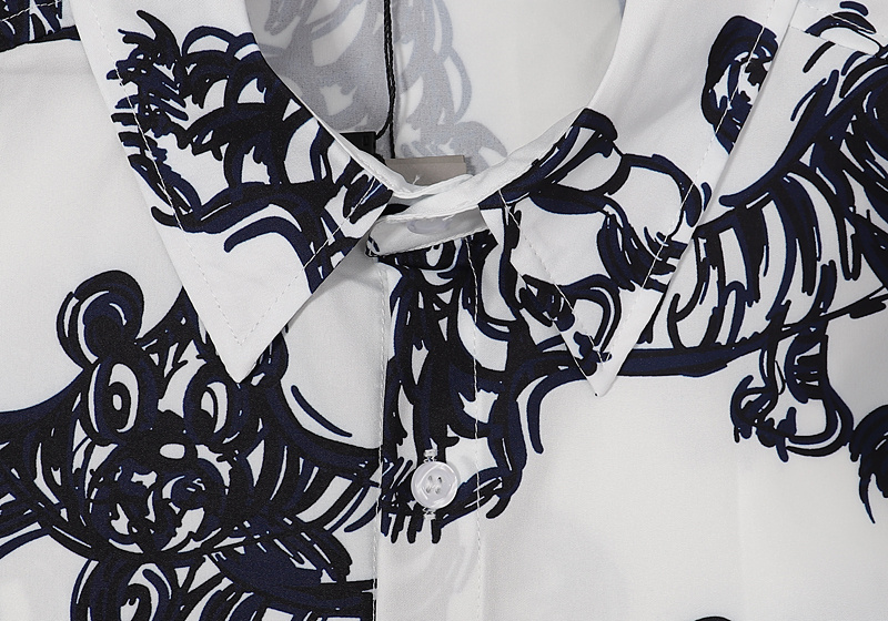 Рубашка Dior Short Sleeve Drawn Tiger "White" фото № 8