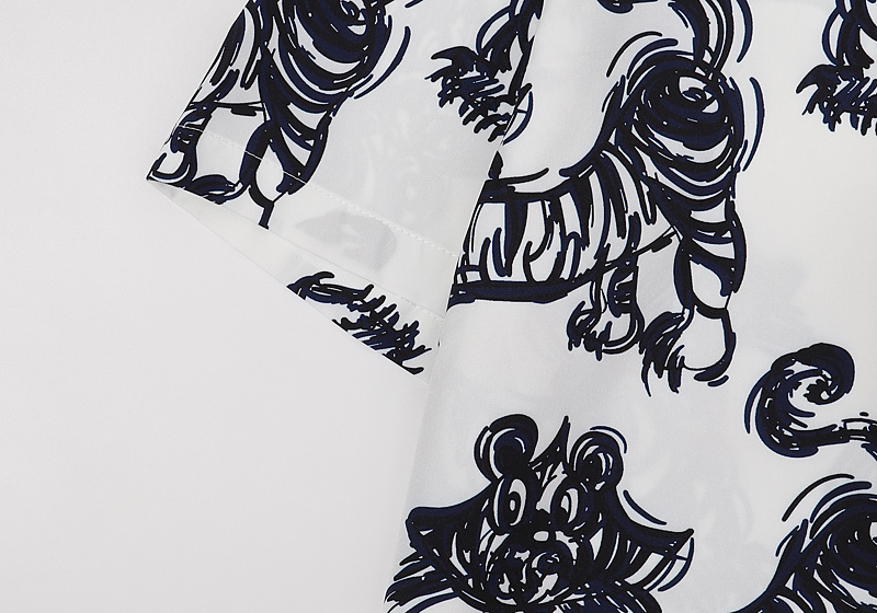 Рубашка Dior Short Sleeve Drawn Tiger "White" фото № 4