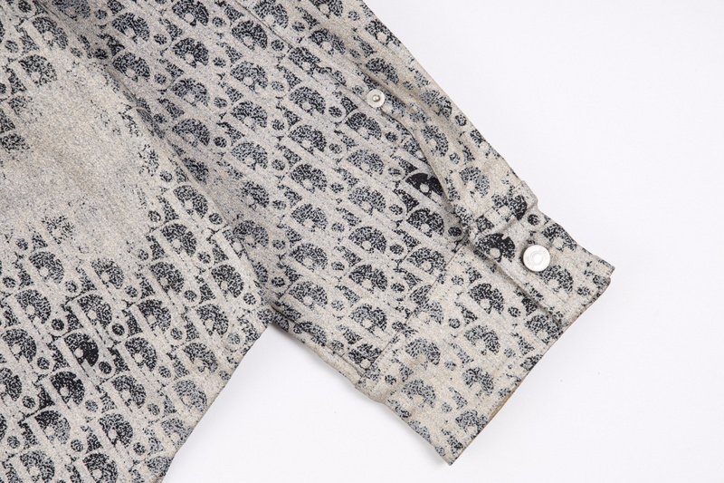 Рубашка Christian Dior Branded - With Logo "Gray/Beige" фото № 8