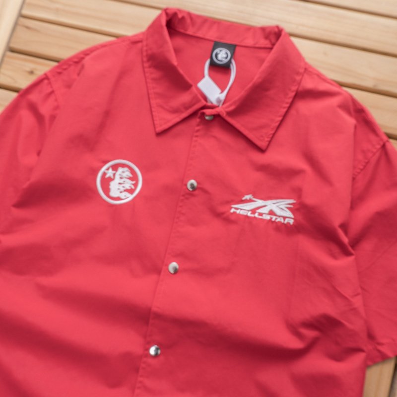 Рубашка Hellstar Face And Star Back "Red" фото № 4