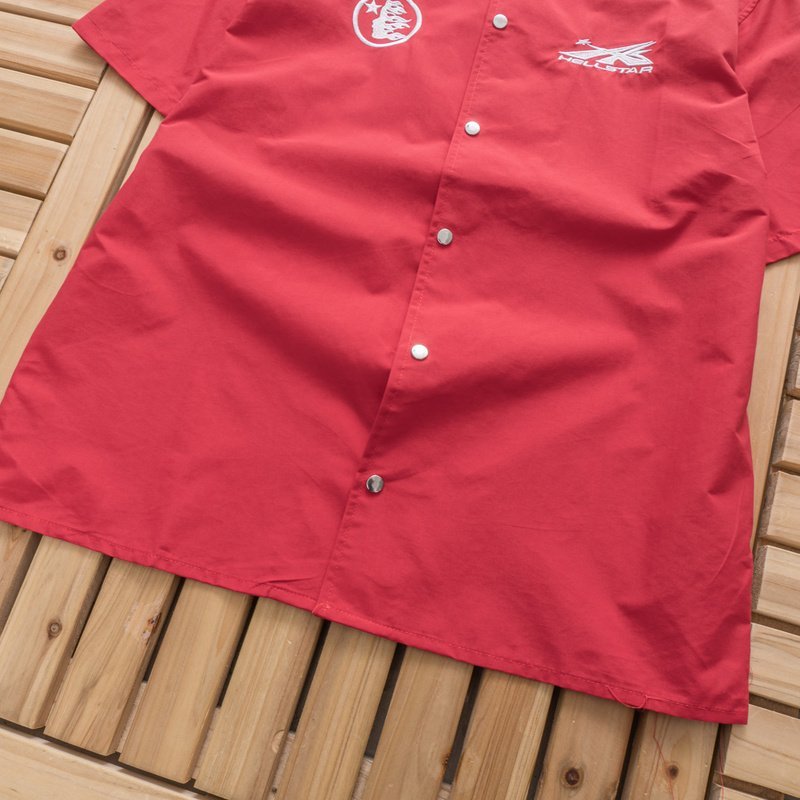 Рубашка Hellstar Face And Star Back "Red" фото № 8