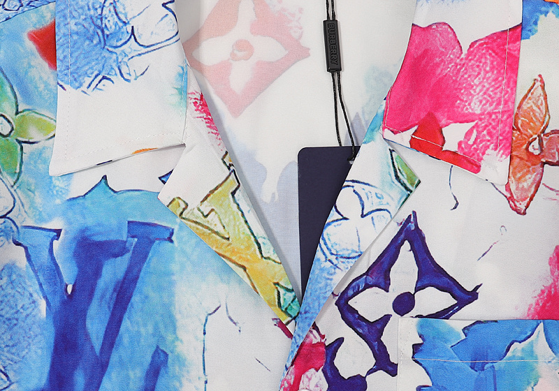 Рубашка Louis Vuitton Short Sleeve Bright Abstraction "Pink" фото № 5