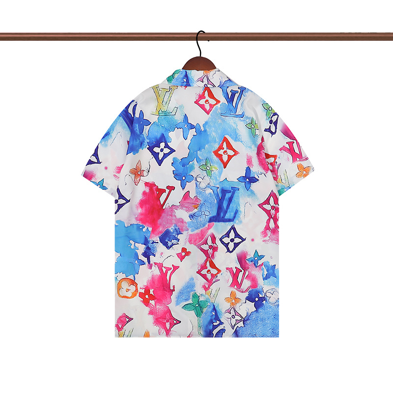 Рубашка Louis Vuitton Short Sleeve Bright Abstraction "Pink" фото № 2