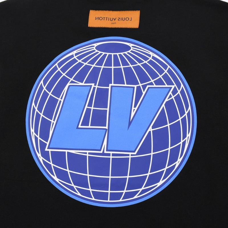 Футболка Louis Vuitton With Globe Print "Black" фото № 5