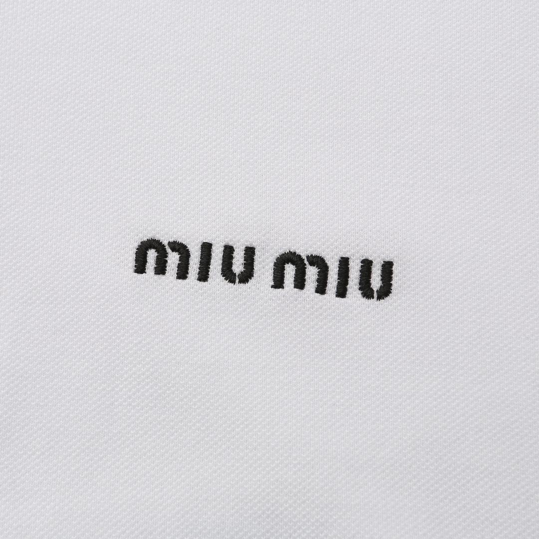 Рубашка Miu Miu Frontside Mini Logo Miu Miu "White" фото № 4