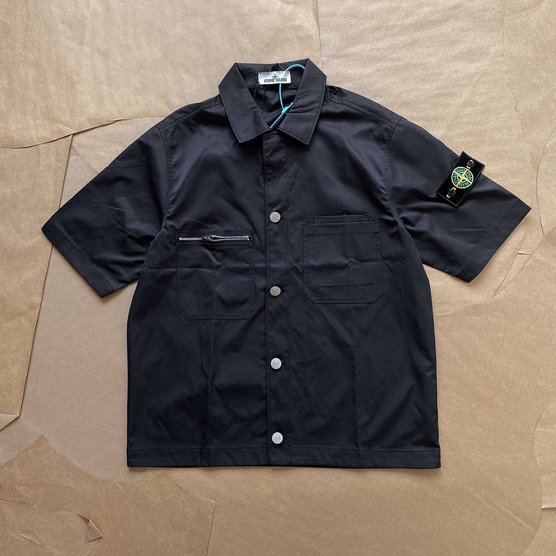 Рубашка Stone Island With Buttons "Black" фото № 8