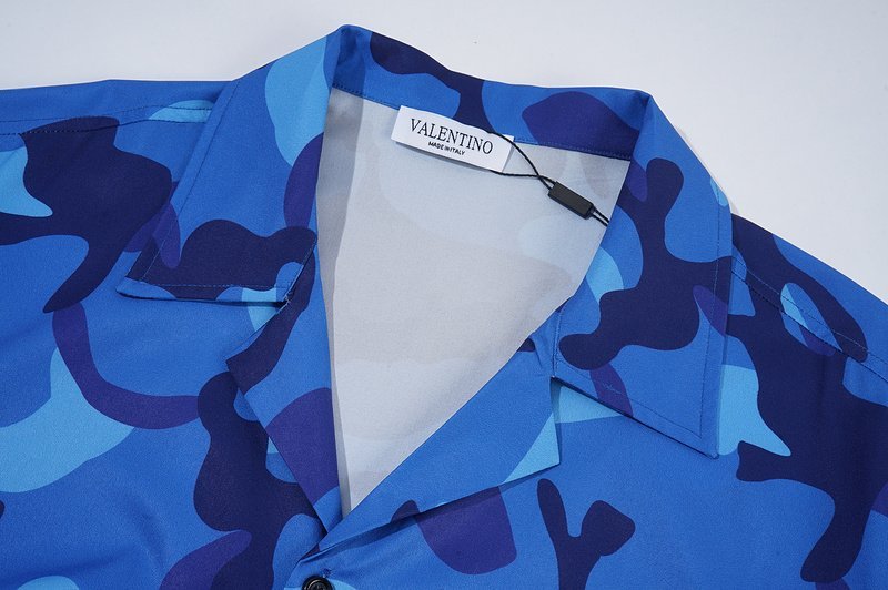 Рубашка Valentino Short Sleeves Camouflage "Blue" фото № 5