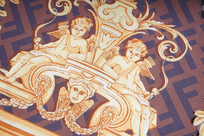 Рубашка Versace Cupids With Brand Patterns "Brown/black" фото № 6