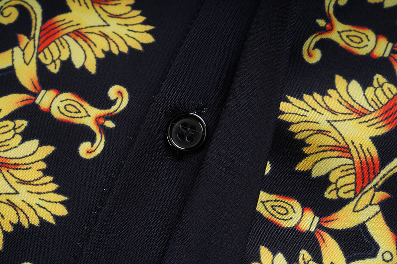 Рубашка Versace Cupids With Brand Patterns "Brown/black" фото № 3