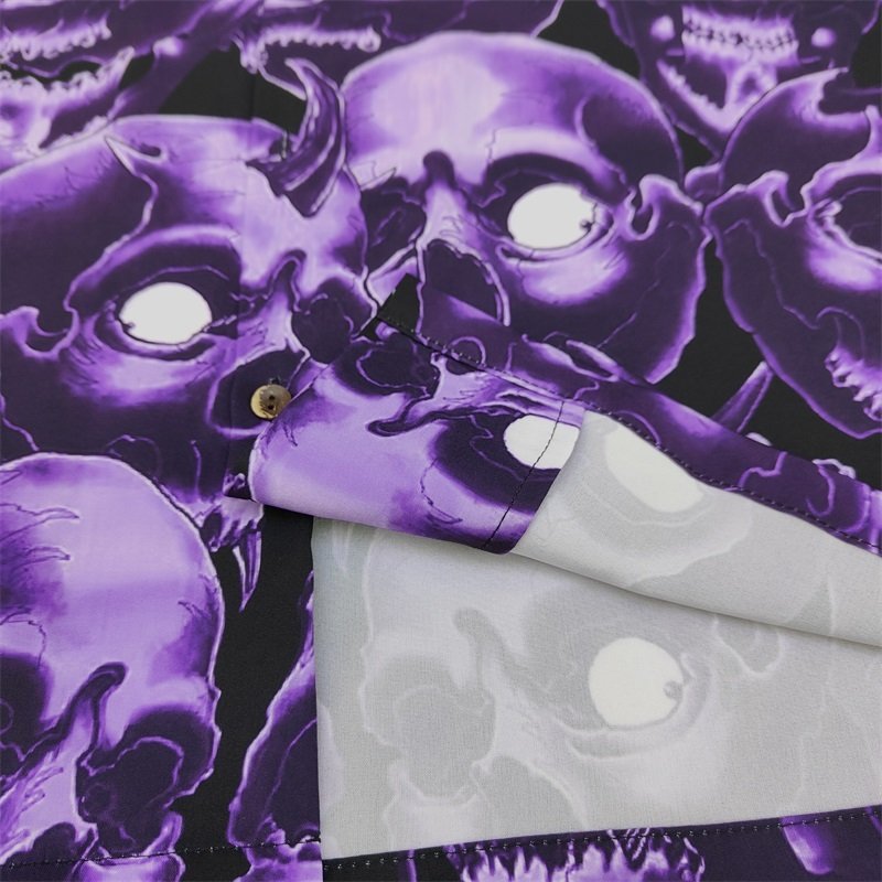 Рубашка Wacko Maria Skulls "Violet" фото № 3