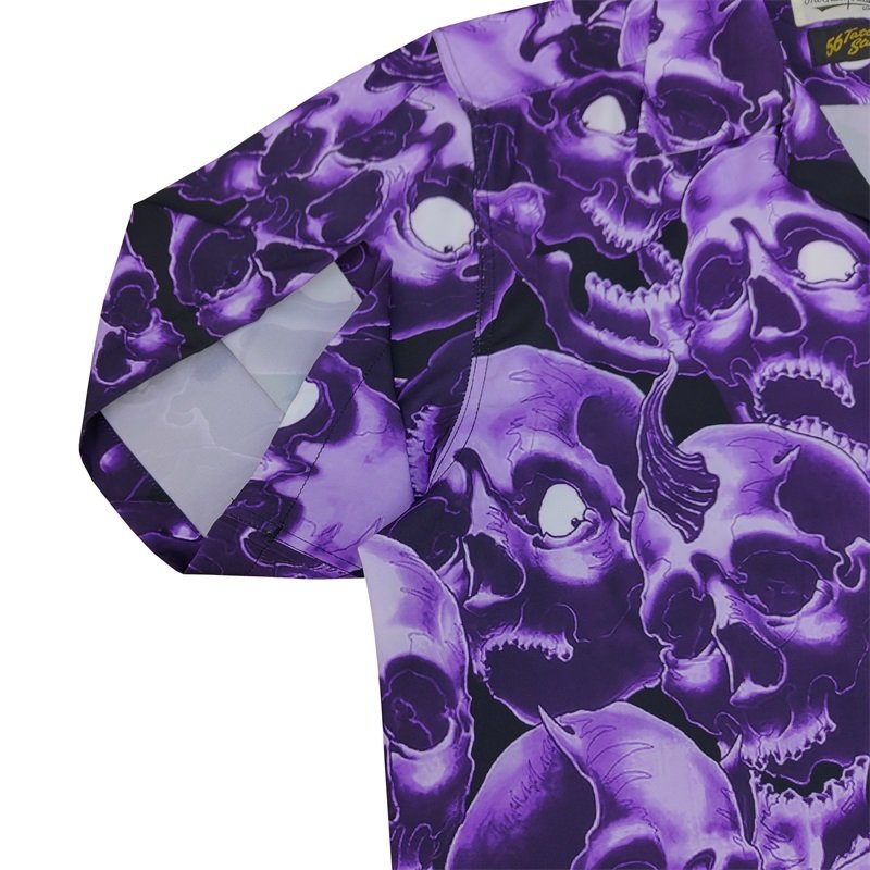 Рубашка Wacko Maria Skulls "Violet" фото № 7