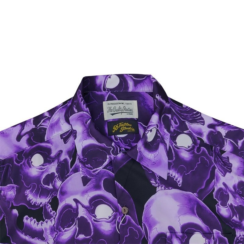 Рубашка Wacko Maria Skulls "Violet" фото № 8