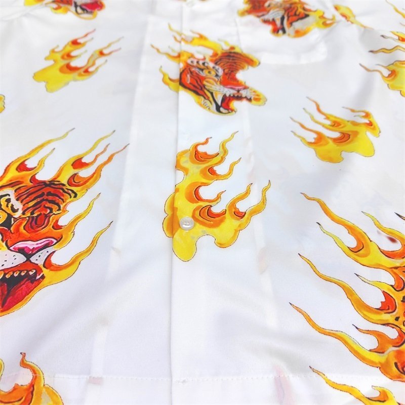 Рубашка Wacko Maria Fire Tiger "White" фото № 4