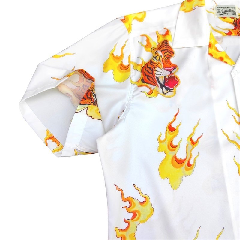 Рубашка Wacko Maria Fire Tiger "White" фото № 7