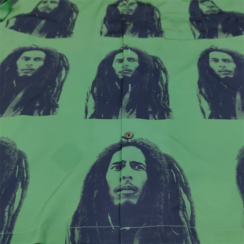 Рубашка Wacko Maria With Musician Print "Green" фото № 3