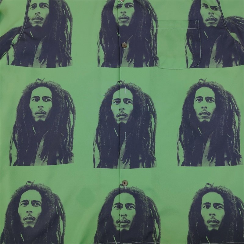 Рубашка Wacko Maria With Musician Print "Green" фото № 6