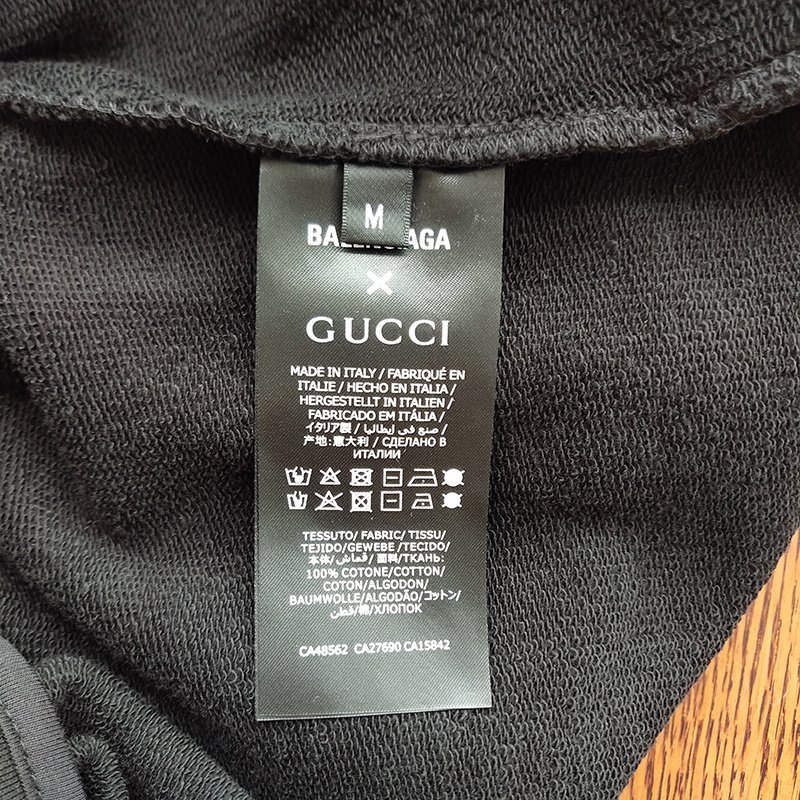 Шорты Balenciaga X Gucci Graffiti Logo "Black" фото № 5