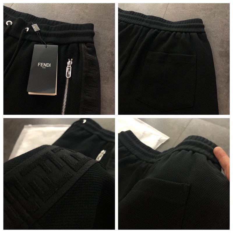 Шорты Fendi Brand Strip With Logo "Black" фото № 2