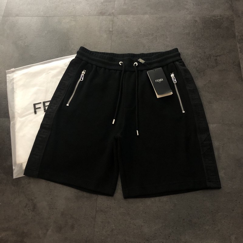 Шорты Fendi Brand Strip With Logo "Black" фото № 9