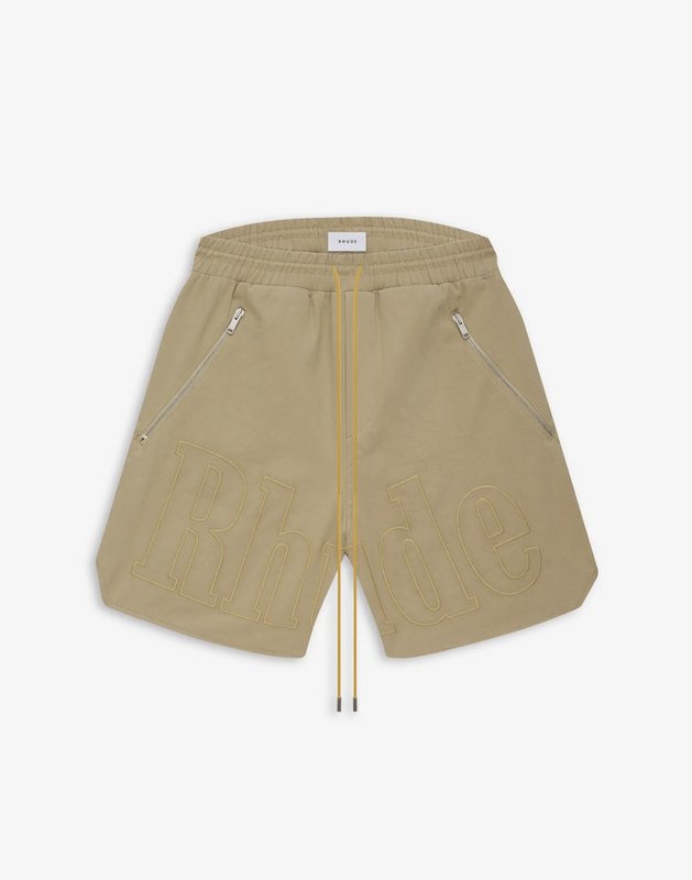 Шорты Rhude Large Logo With Text "Brown" фото № 2