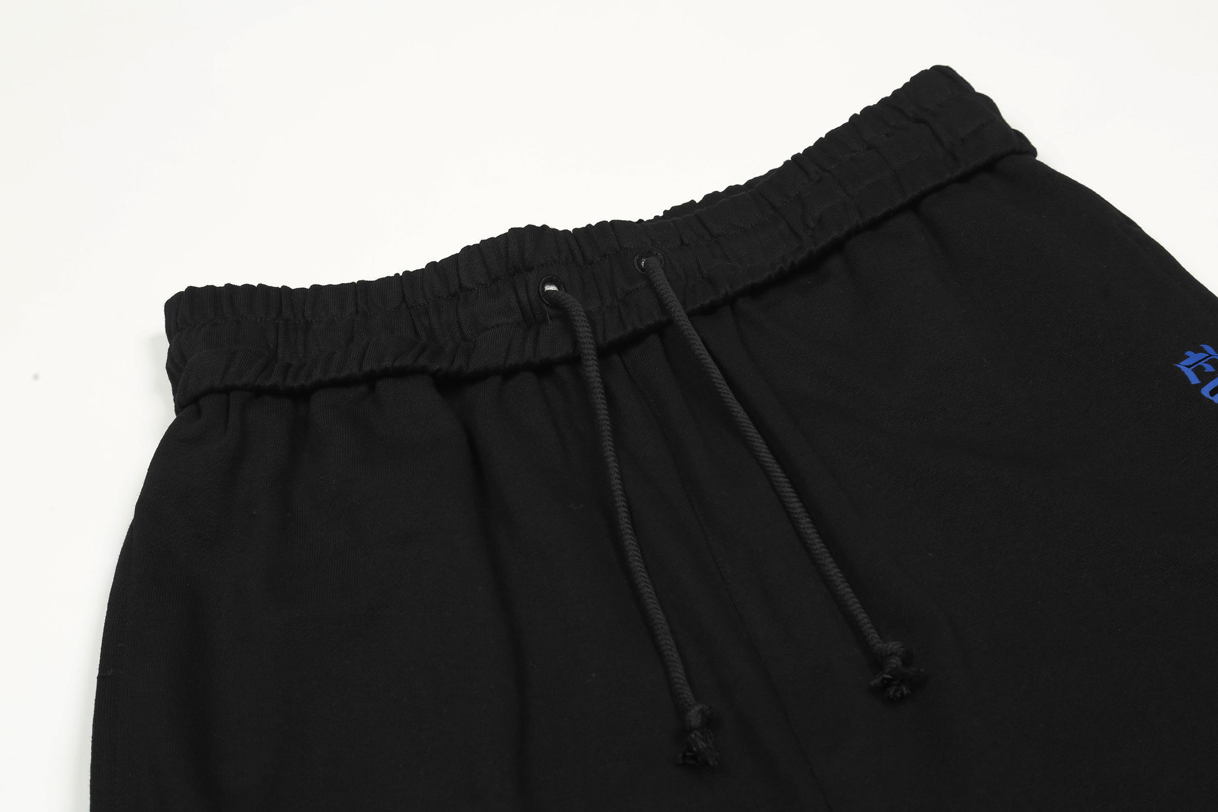 Шорты Vlone Every Living Creature Dies Alone "Black/Orange" фото № 6