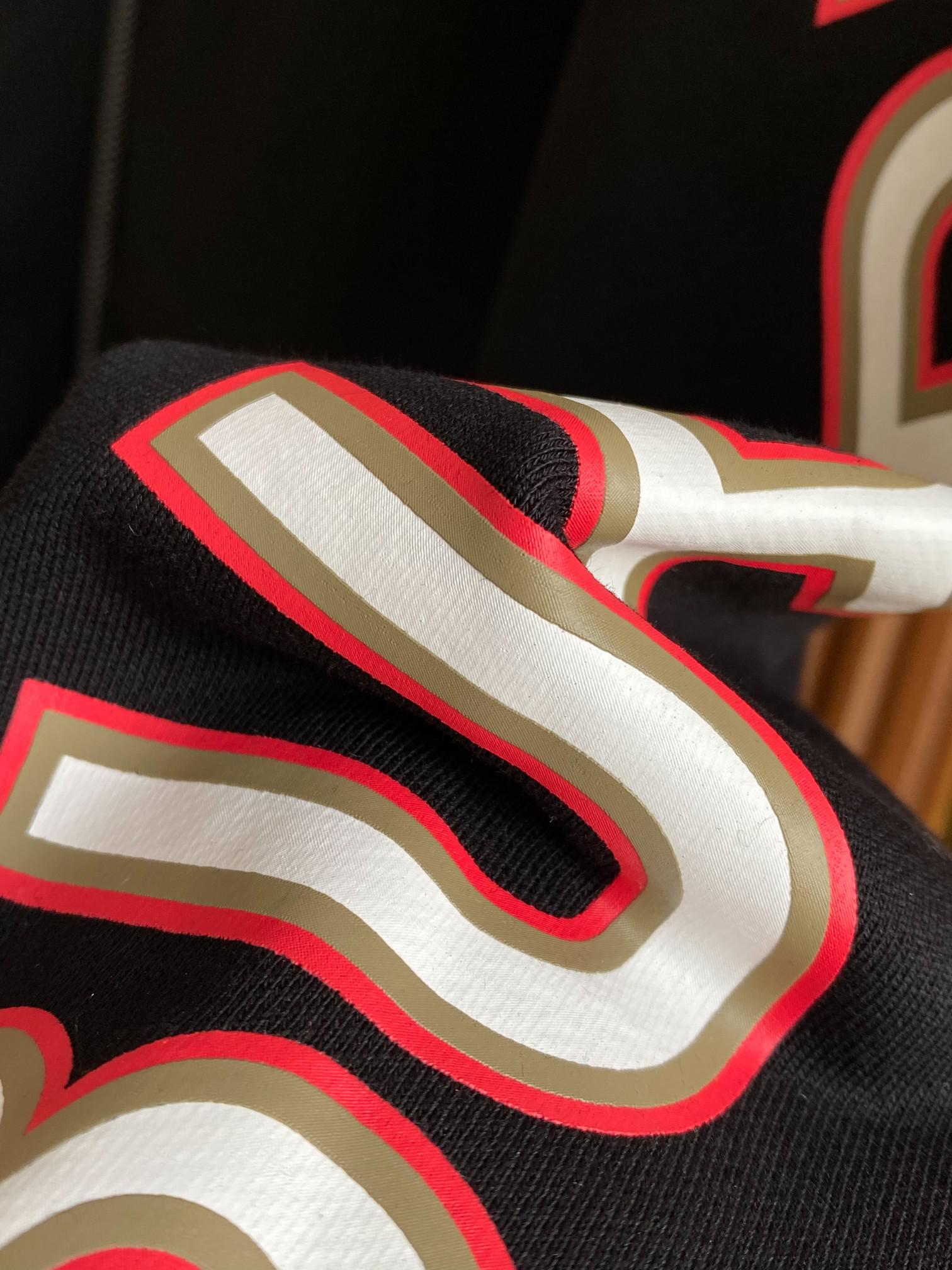 Худи Burberry White Logo On Side Gray And Red Outline "Black" фото № 7