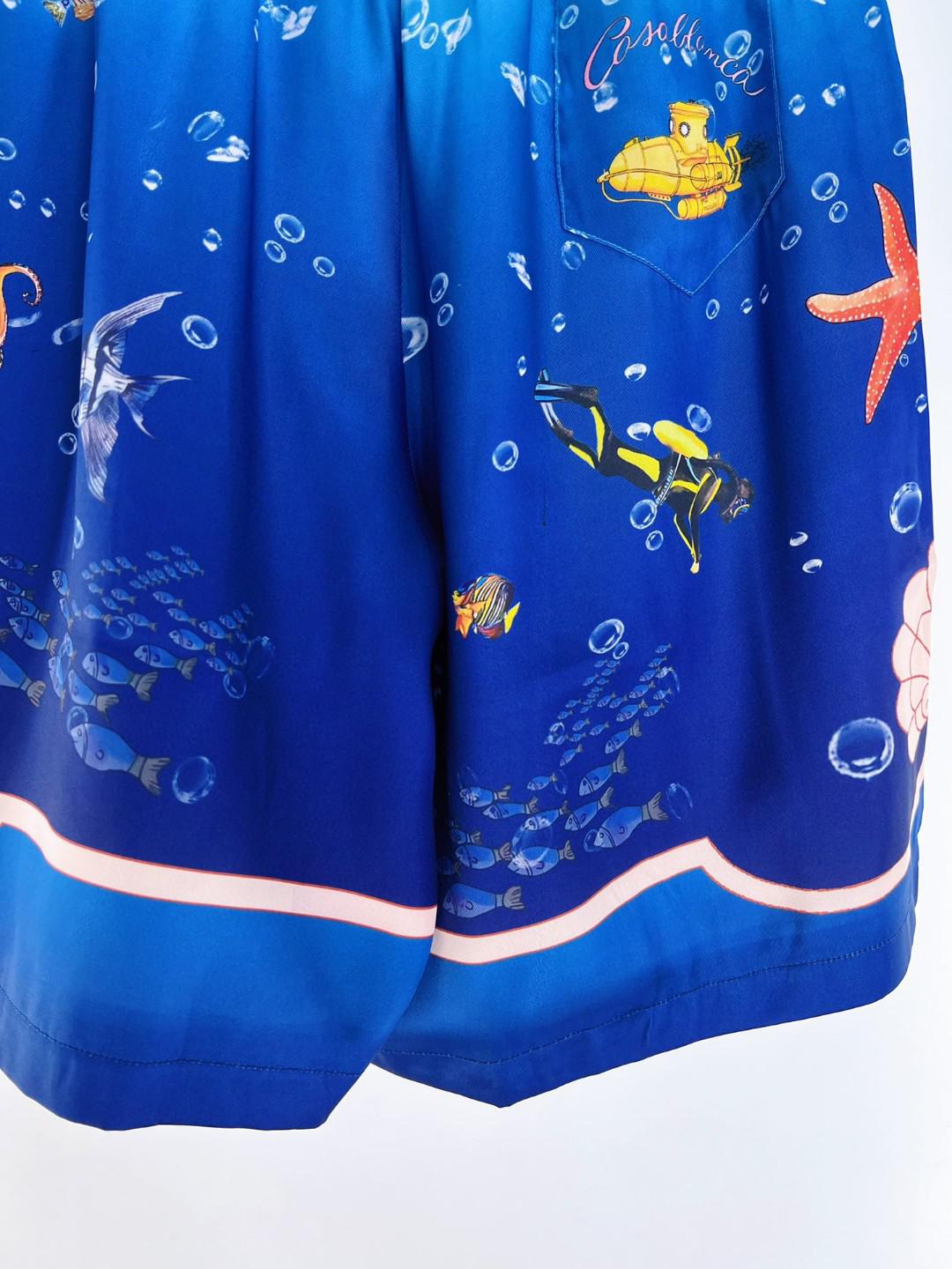 Шорты Casablanca Dark Seabed Aqualunger Print "Blue" фото № 8