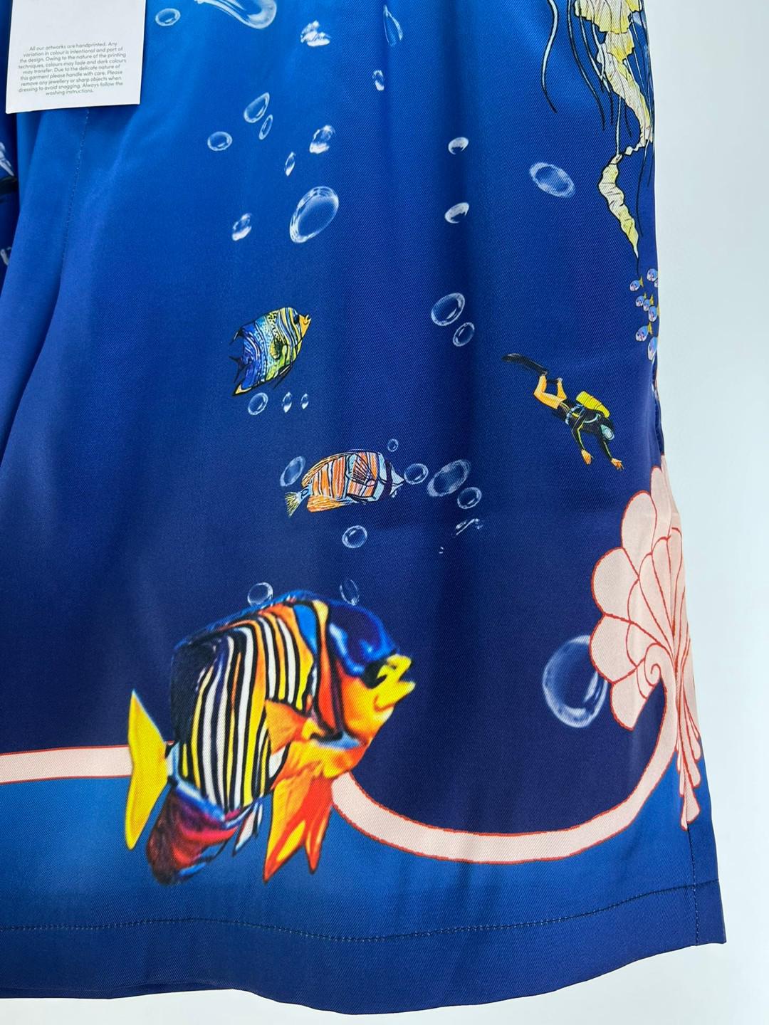 Шорты Casablanca Dark Seabed Aqualunger Print "Blue" фото № 6