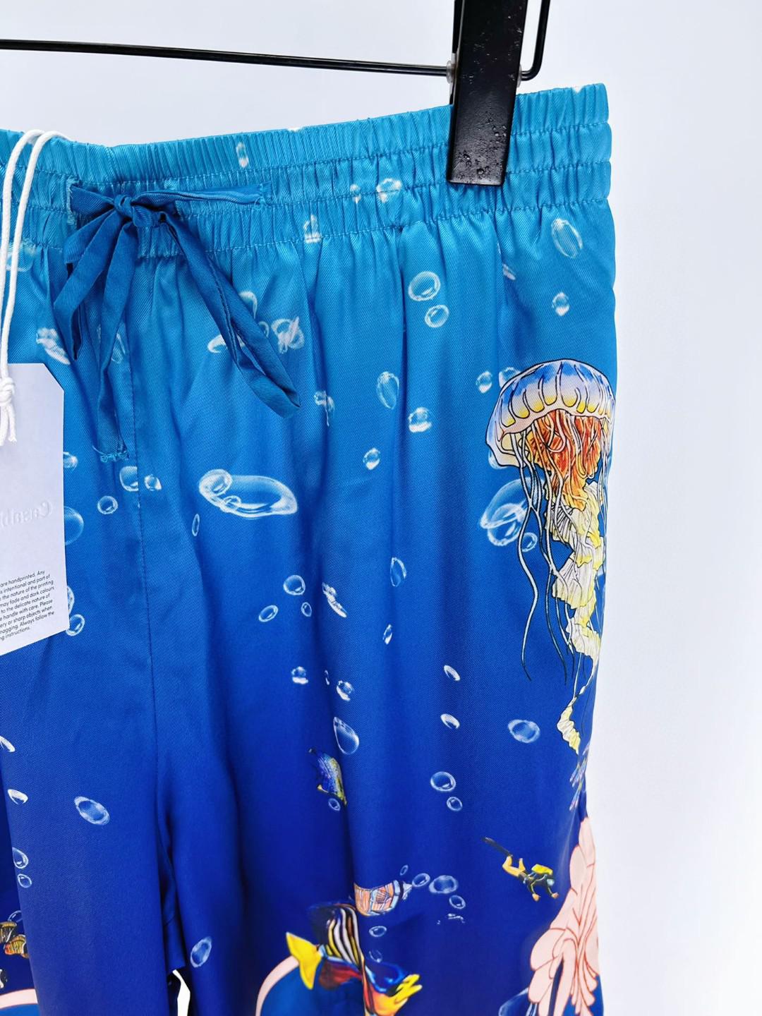 Шорты Casablanca Dark Seabed Aqualunger Print "Blue" фото № 5