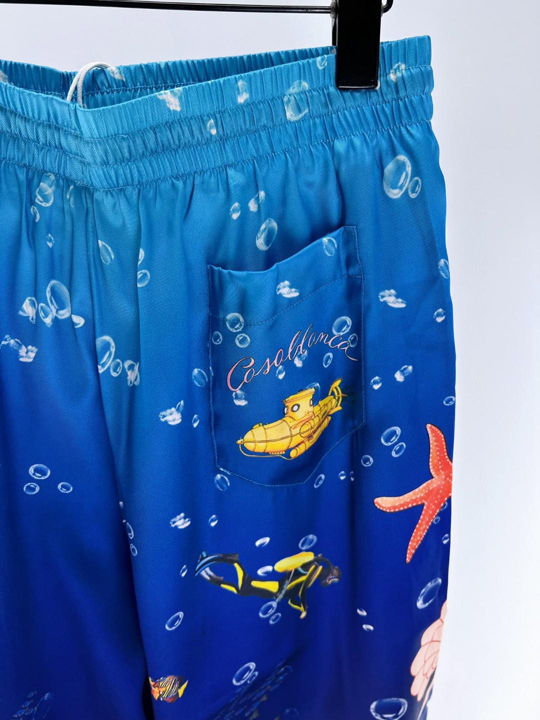 Шорты Casablanca Dark Seabed Aqualunger Print "Blue" фото № 3