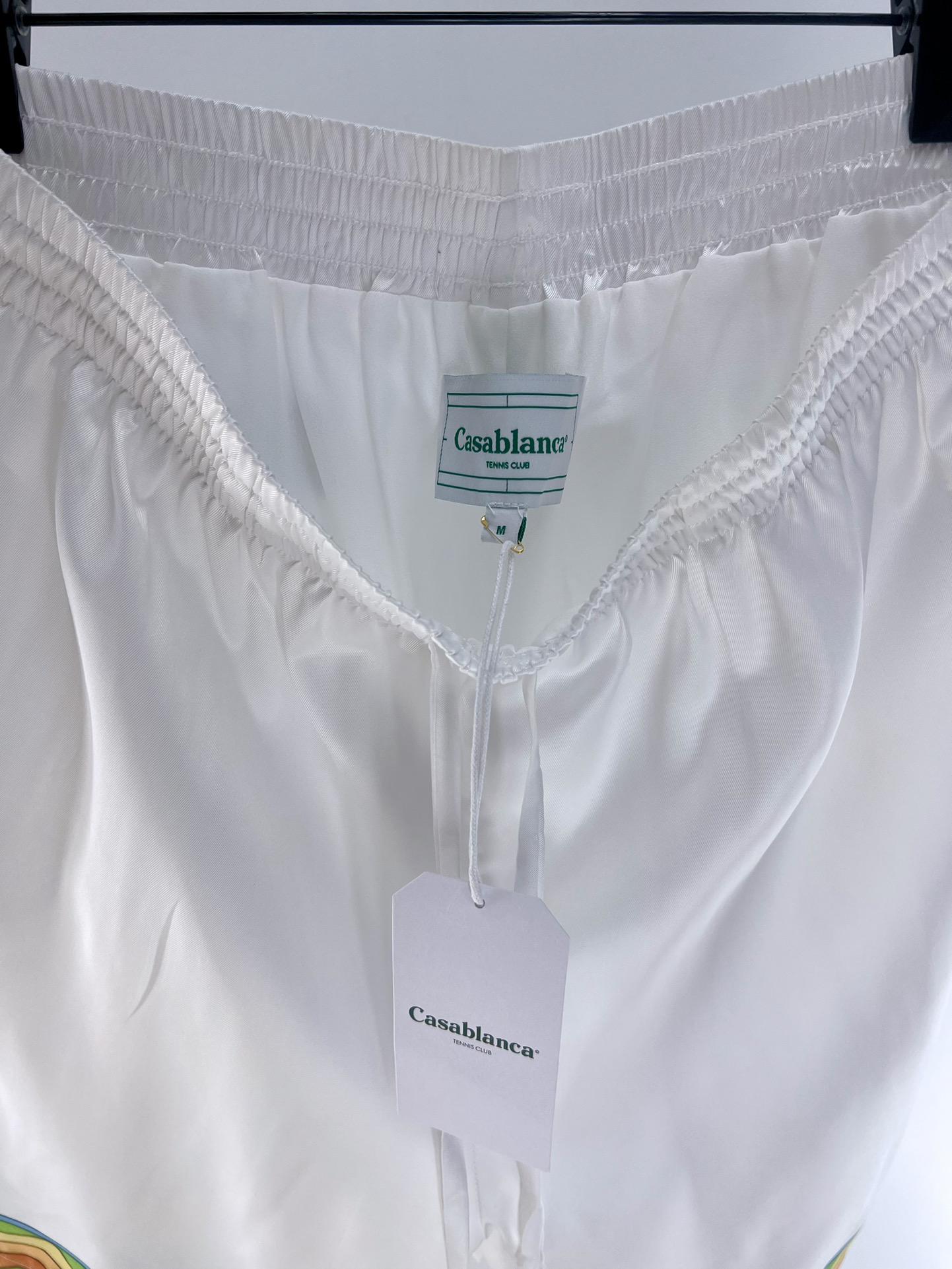 Шорты Casablanca Logo Big Sun Colorful Tiles "White" фото № 6