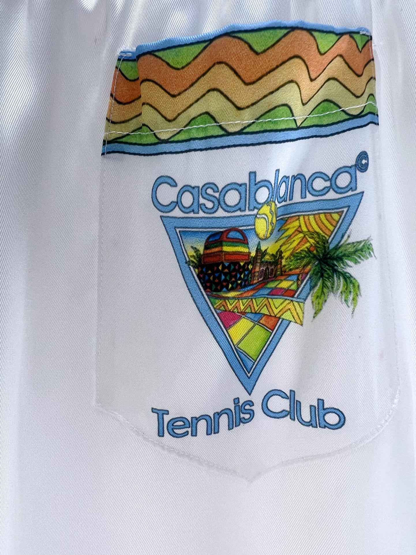 Шорты Casablanca Logo Big Sun Colorful Tiles "White" фото № 4