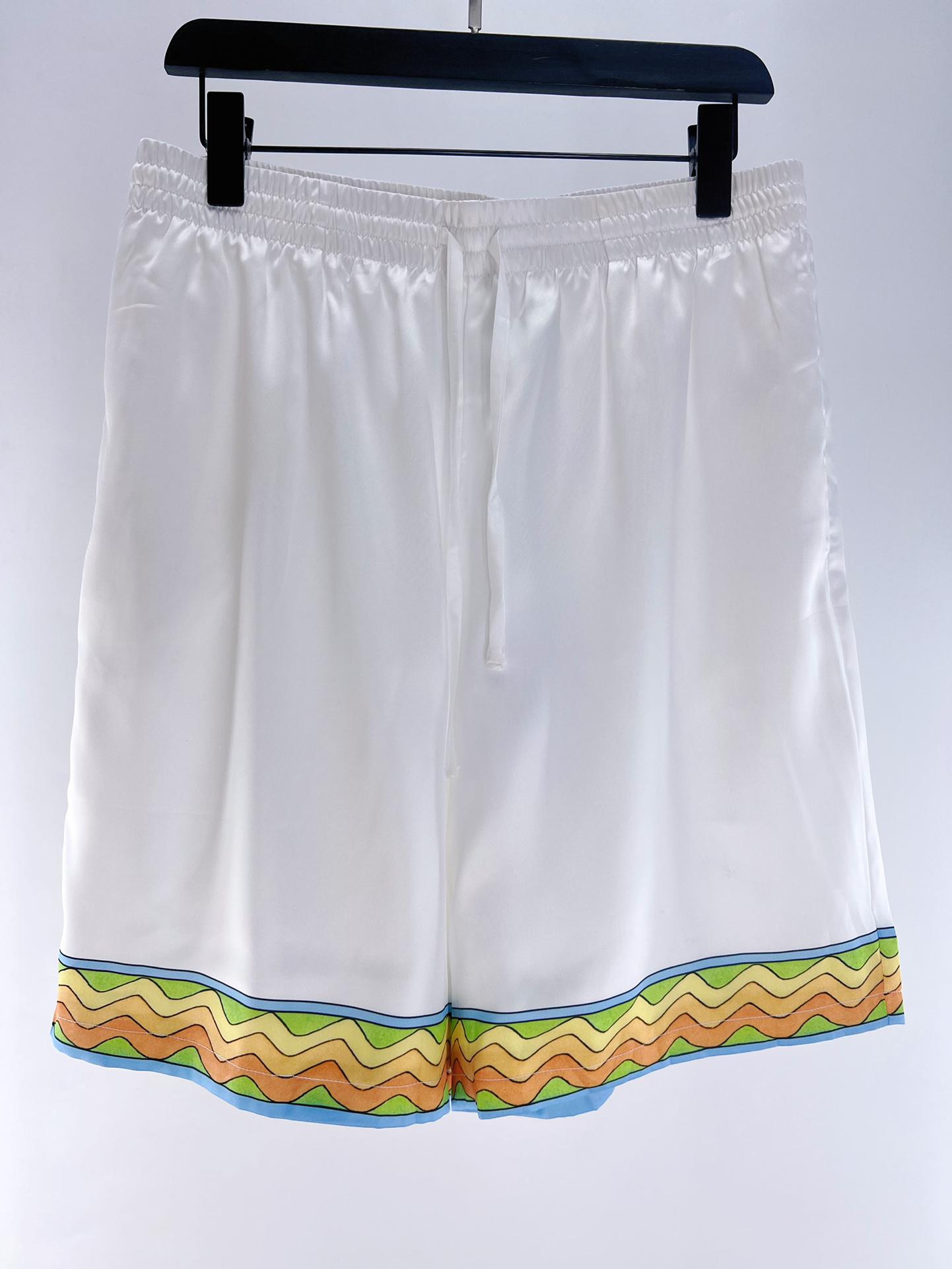 Шорты Casablanca Logo Big Sun Colorful Tiles "White" фото № 2