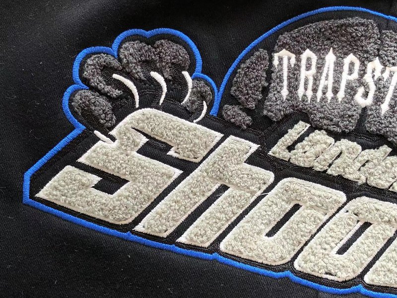 Штаны Trapstar Logo And Panther Outlined By Line "Black" фото № 3