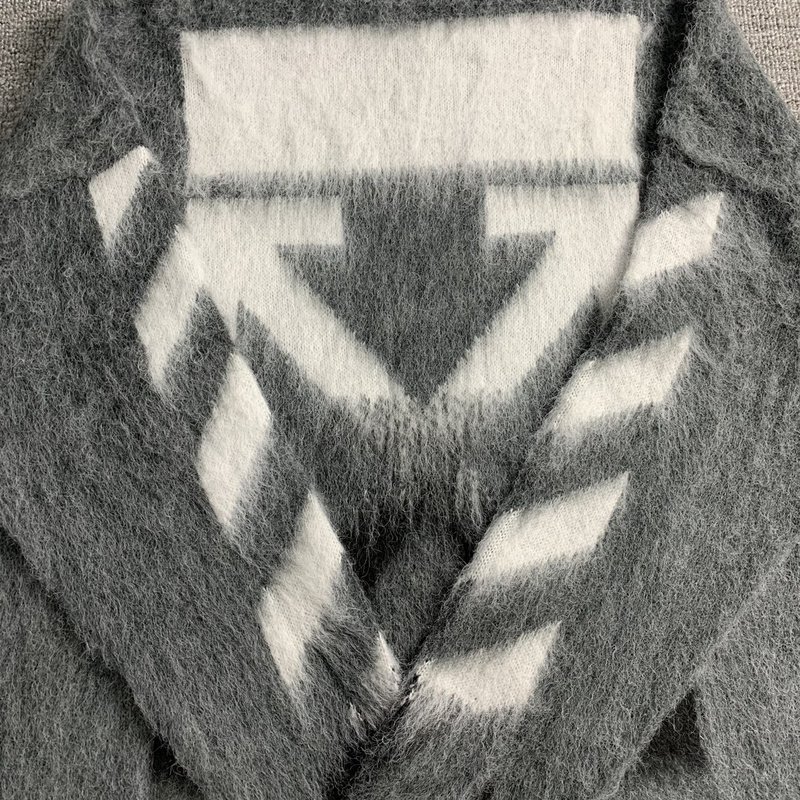 Свитер Off White Logo - Diagonal Arrows "Gray" фото № 2