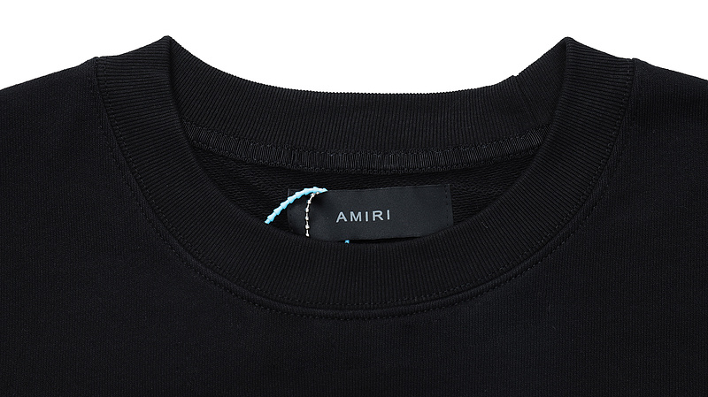 Свитшот Amiri With Round Neck And Brand Logo "Black" фото № 4