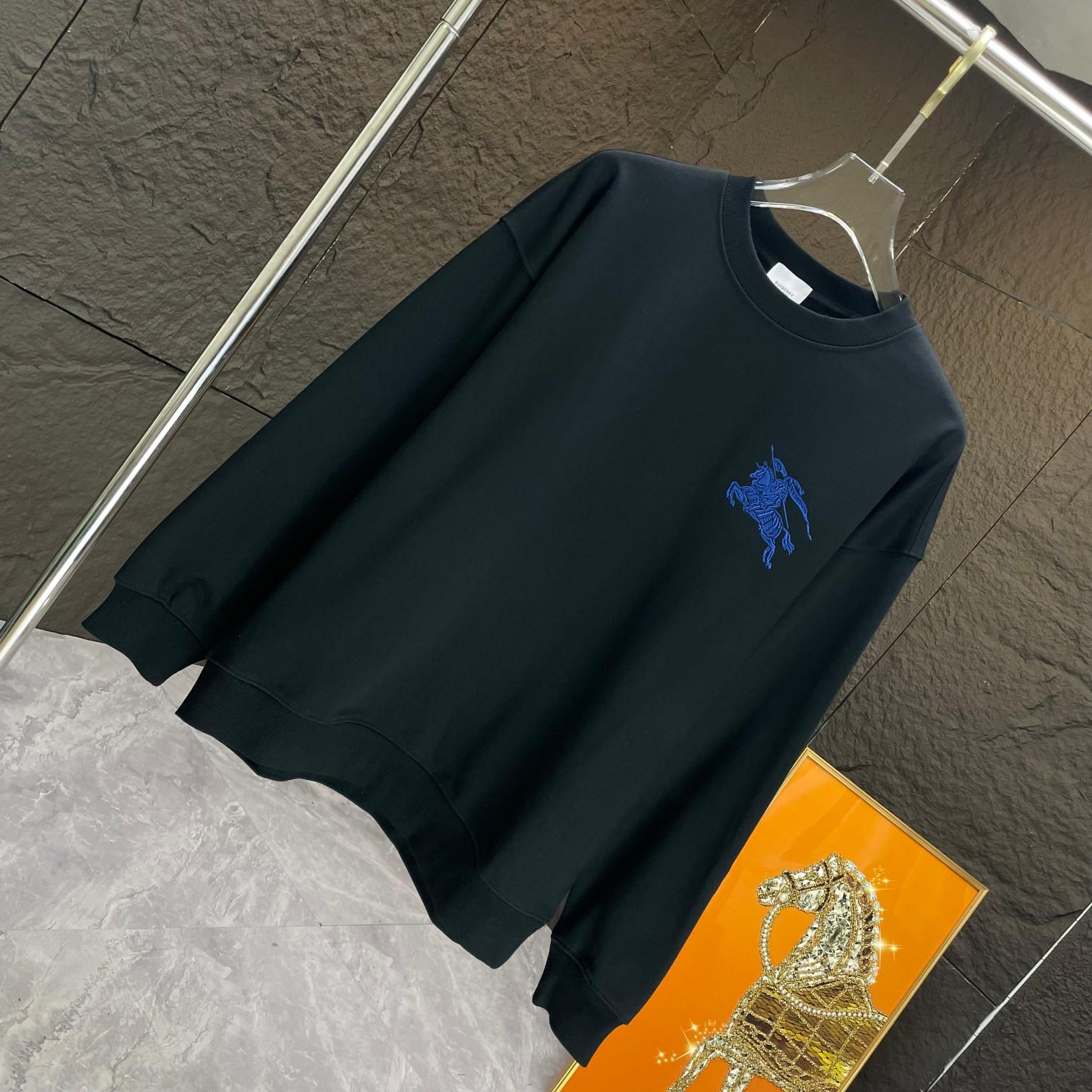 Свитшот Burberry Frontside Print Blue Warrior On The Horse "Black" фото № 2