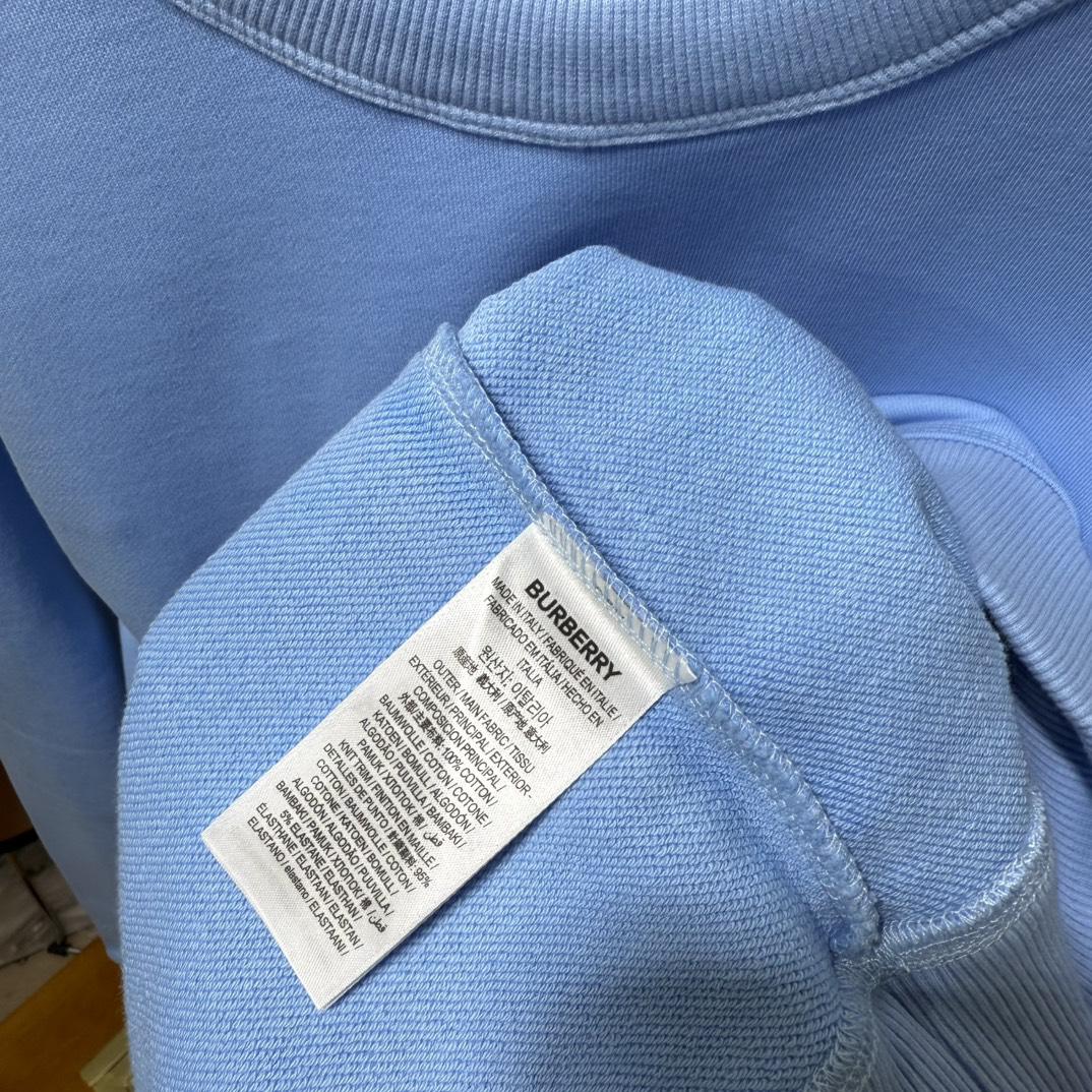 Свитшот Burberry Frontside Round White Logo Burberry "Blue" фото № 8