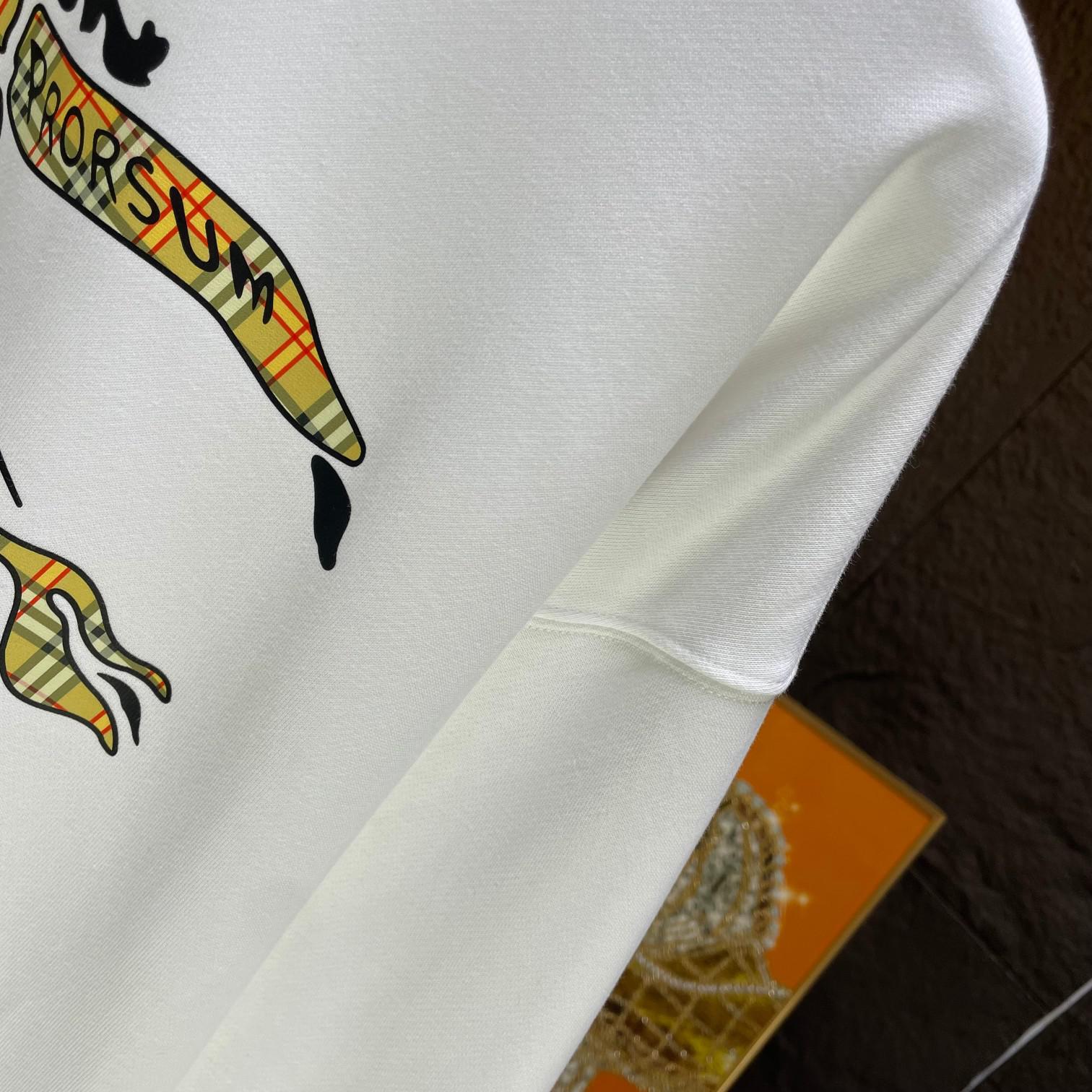 Свитшот Burberry Frontside Checked Print Warrior On The Horse "White" фото № 3