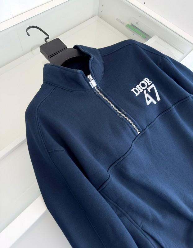 Свитшот Christian Dior Frontside White Logo Dior 47 "Blue" фото № 2