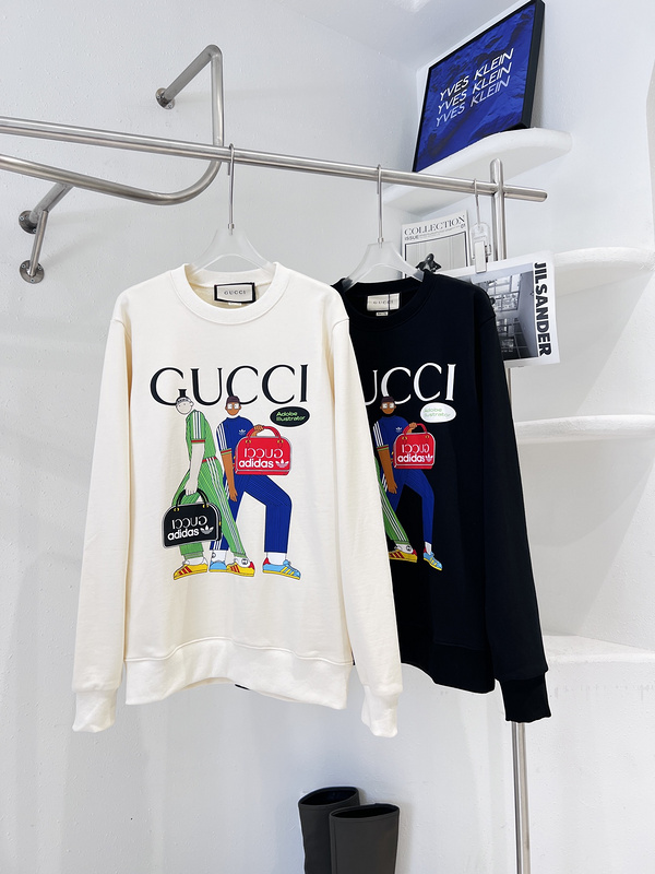 Свитшот Gucci X Adidas People With Brand Bags "Black" фото № 2