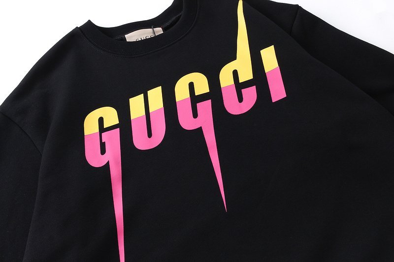 Свитшот Gucci Two-Color Text "Black" фото № 3