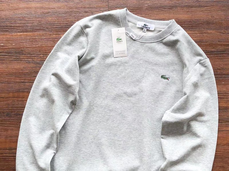 Свитшот Lacoste Plain With Small Front Logo "Gray" фото № 2