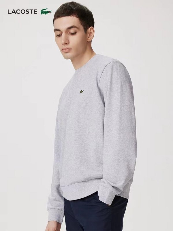 Свитшот Lacoste Plain With Small Front Logo "Gray" фото № 5