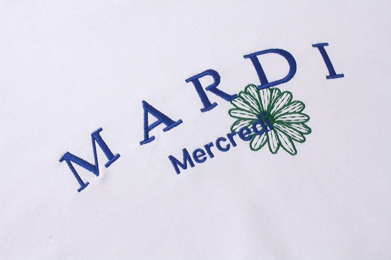 Свитшот Mardi Mercredi Text With Flower "White" фото № 2