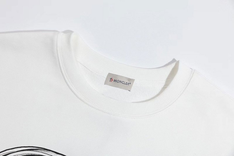 Свитшот Moncler Print Big Brand Logo "White" фото № 3