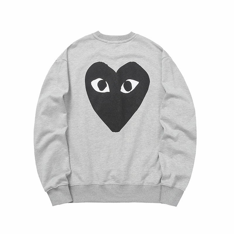 Свитшот Play Brand Name And Big Heart-Logo "Gray" фото № 3